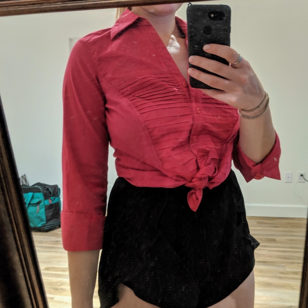 Pink Button up Blouse